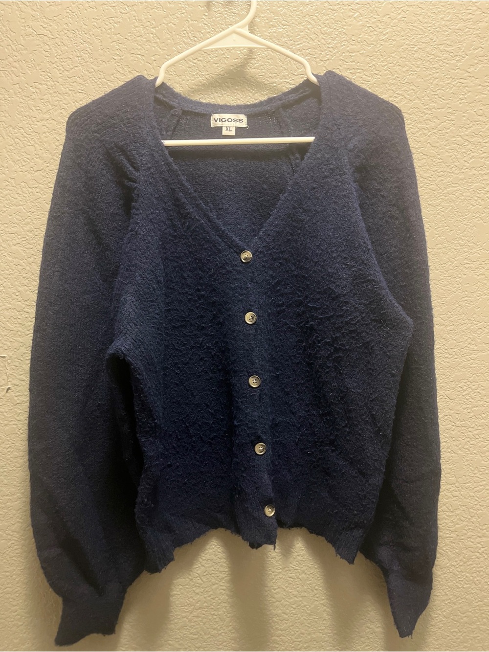 Vigoss Women's Dark Navy Button Cardigan